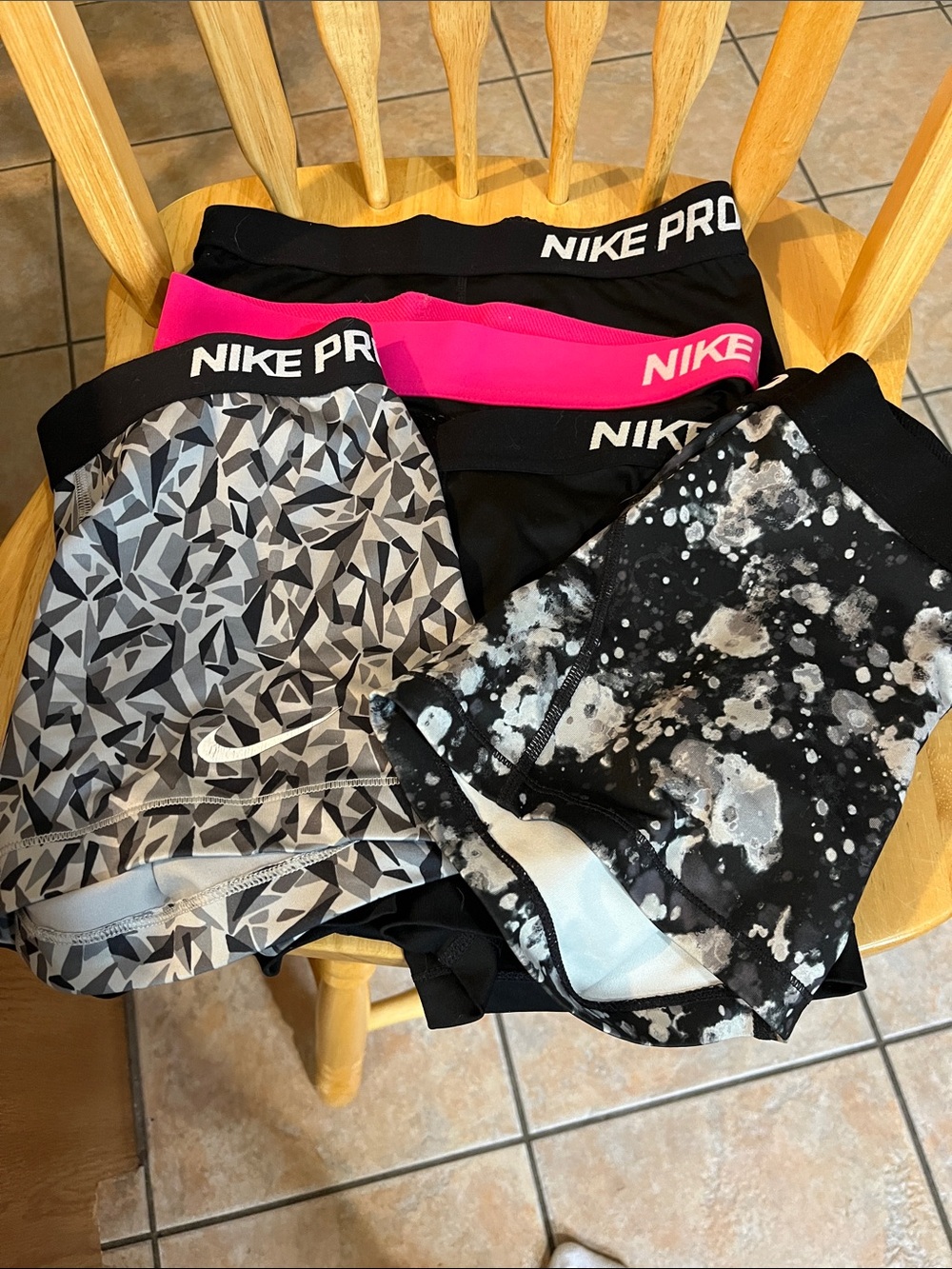 Nike Women's Athletic Shorts - Black, Pink, Gray